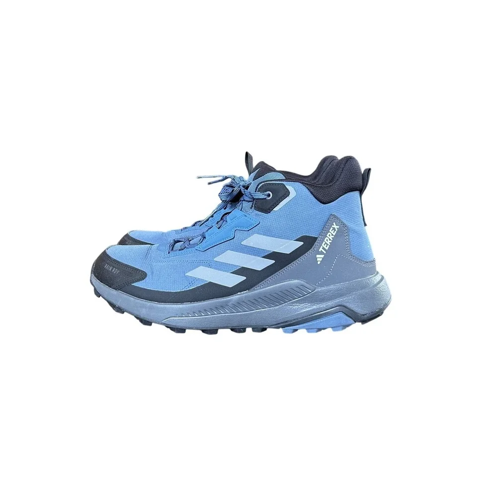 Adidas Terrex Anoka Rain.Rdy Mens Blue Grey Waterproof‎ Hiking Boots Mid Top